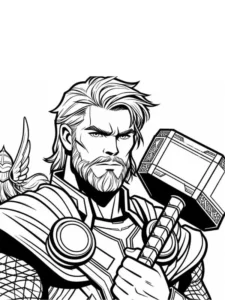 tranh tô màu Thor đẹp nhất cho bé