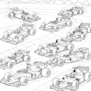 tải Hình xe đua F1 để bé tập tô miễn phí