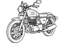 100+ Tranh tô màu xe máy, xe mô tô cool ngầu đẹp nhất cho bé
