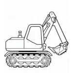 tranh tô màu xe máy xúc siêu dễ cho bé