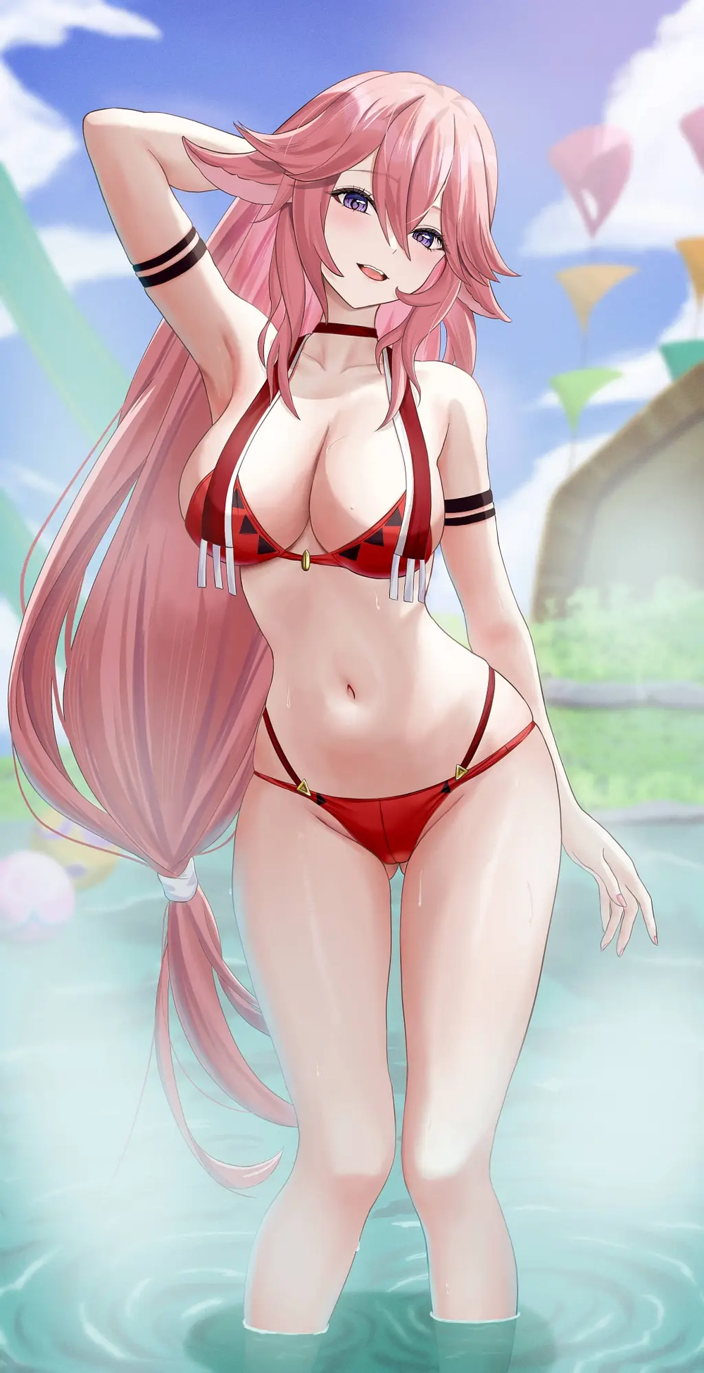 ảnh anime bikini đỏ sexy