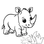 Hình ảnh tô màu tê giác