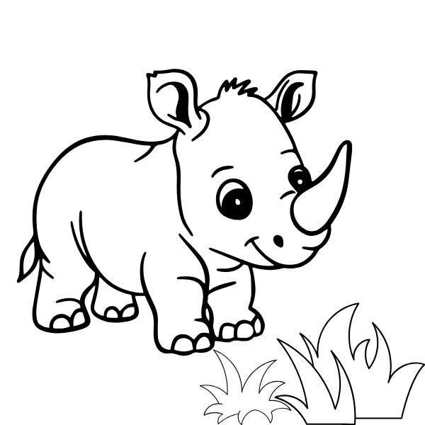 Hình ảnh tô màu tê giác