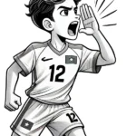 Tô màu cầu thủ số 12 Việt Nam