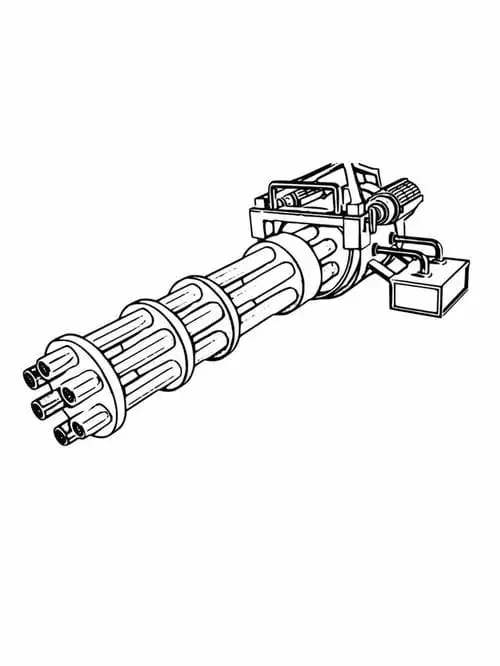 hình súng bắn nhiều đạn tô màu 
