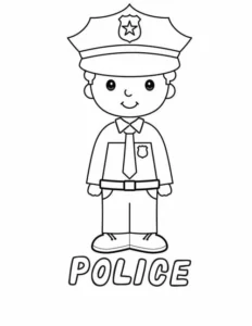 tranh tô màu chú cảnh sát