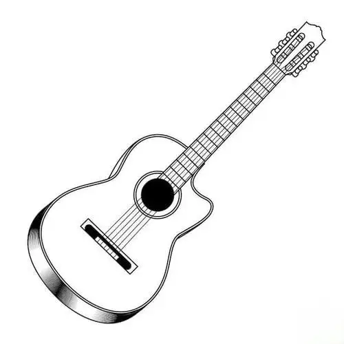 tô màu đàn guitar đẹp