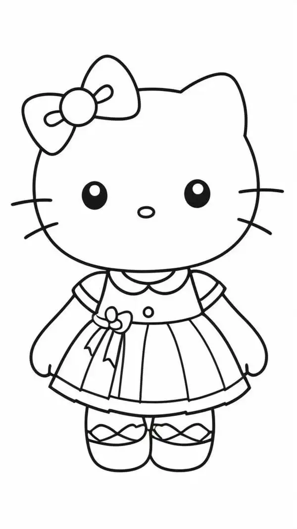 tô màu hello kitty xinh cho bé