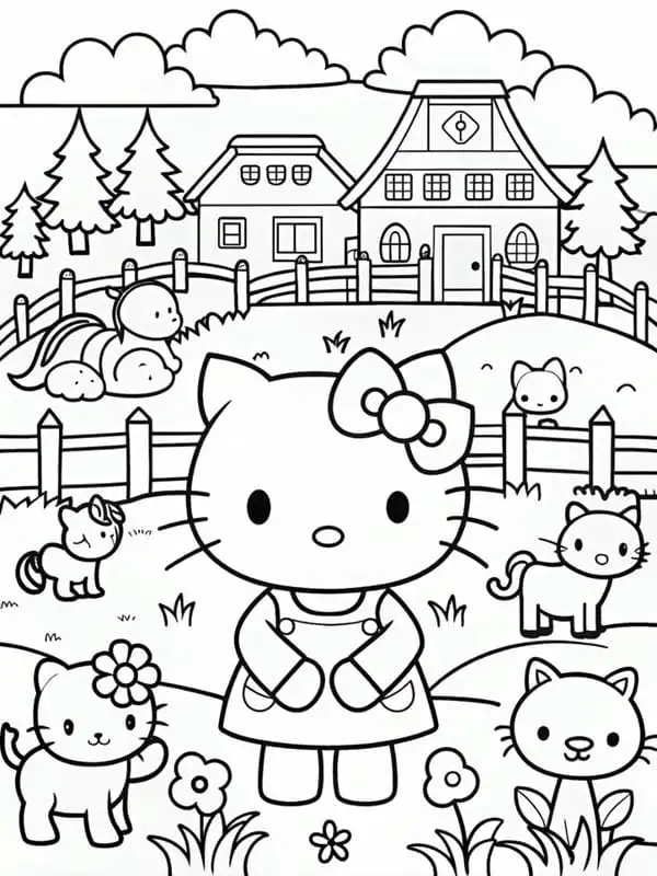 tải hình hello kitty để tô màu