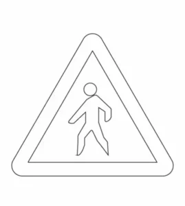 tranh biển báo giao thông sang đường