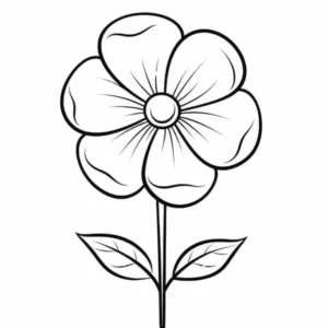 tranh tô màu bông hoa 6 cánh to đẹp