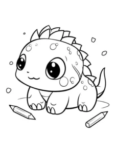 tranh tô màu con rồng con cho bé 3 tuổi