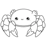 tranh tô màu con cua siêu đáng yêu