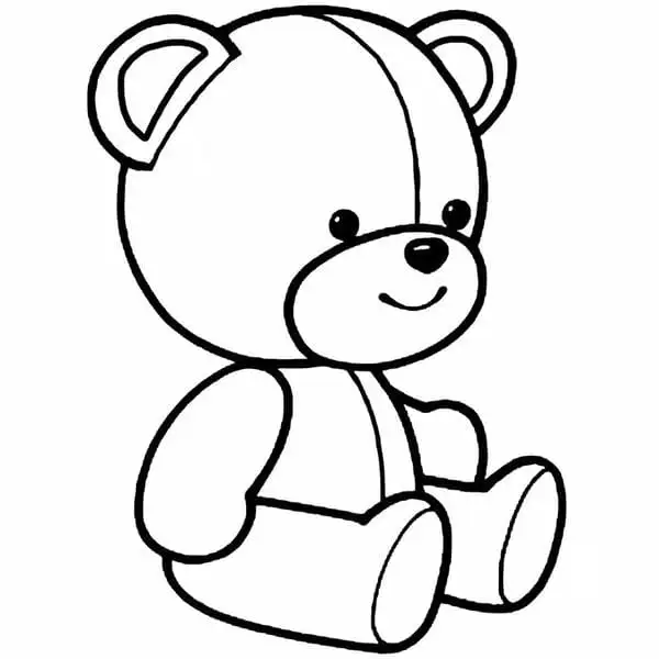 tranh tô màu gấu bông teddy