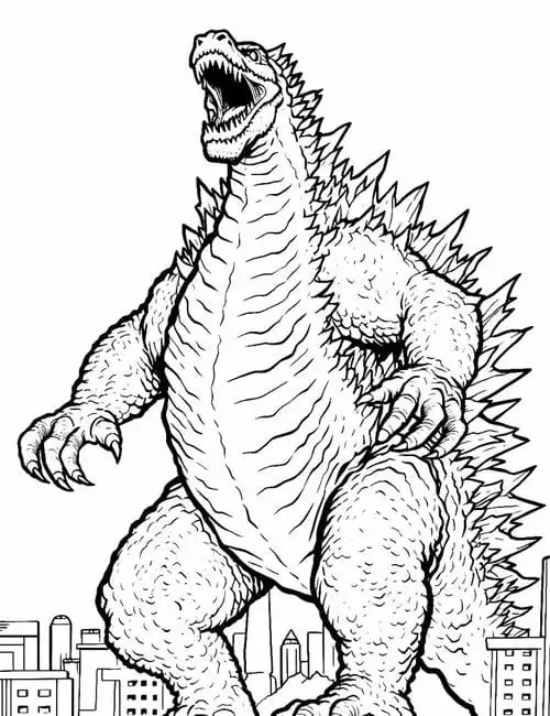 godzilla thức tỉnh tô màu 