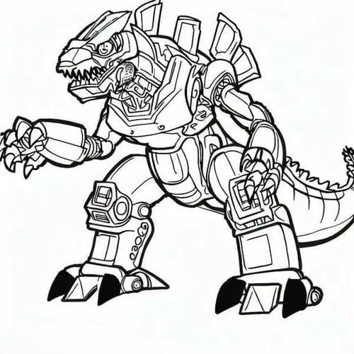 hình godzilla robot tô màu 