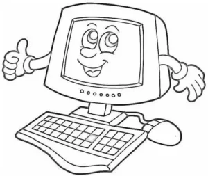 tranh tô màu máy tính hoạt hình