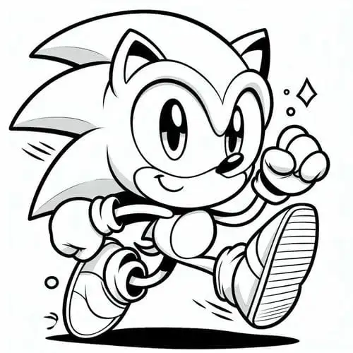 hình tô màu sonic cute