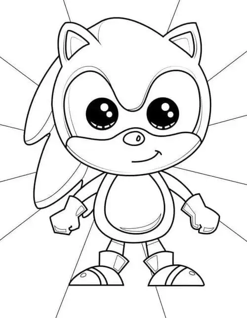 tô màu nhím sonic chibi