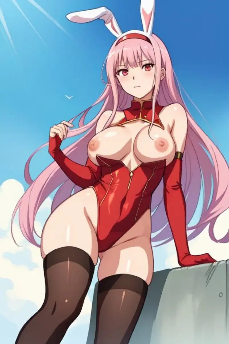 cosplay zero two hentai con thỏ