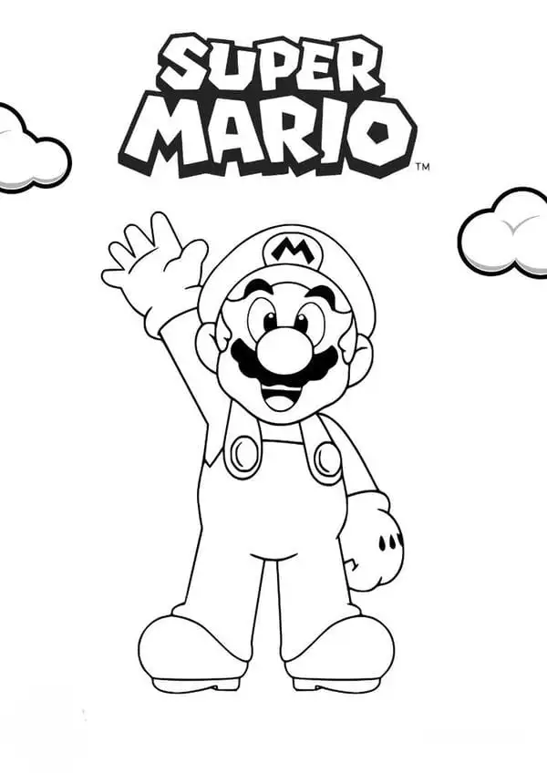 ảnh tô màu mario