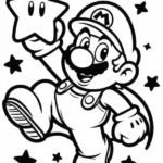 tranh tô màu mario