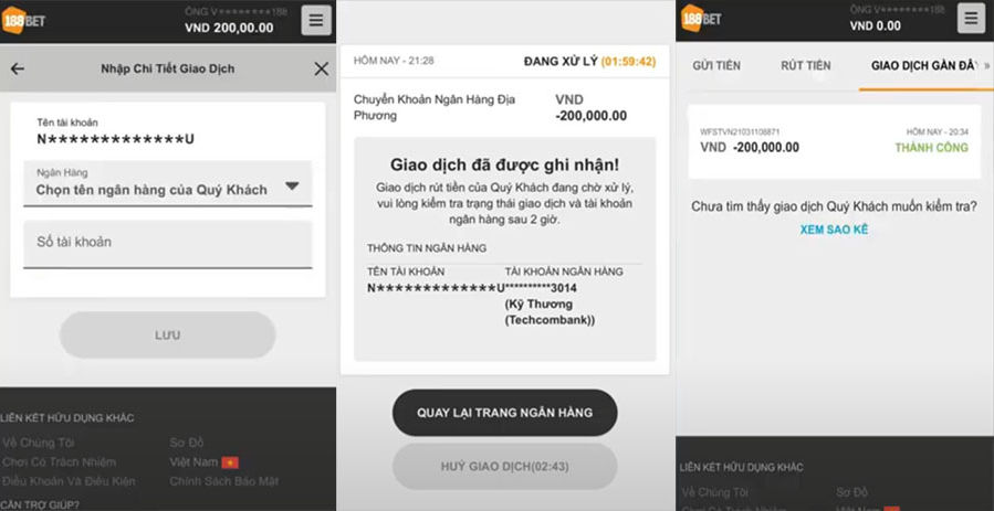 Điều kiện rút thưởng sau khi nhận khuyến mãi tại 188bet