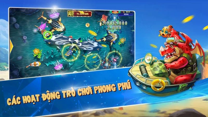 Đồ họa 3D sắc nét của bắn cá SM66 khiến bạn như lạc vào đại dương.