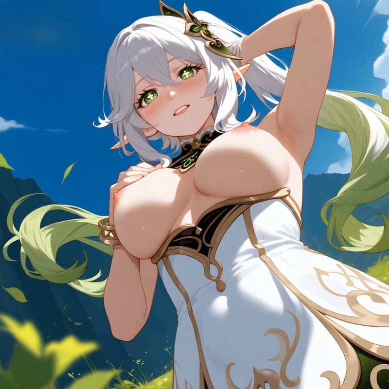 nahida hentai khoe vú bự