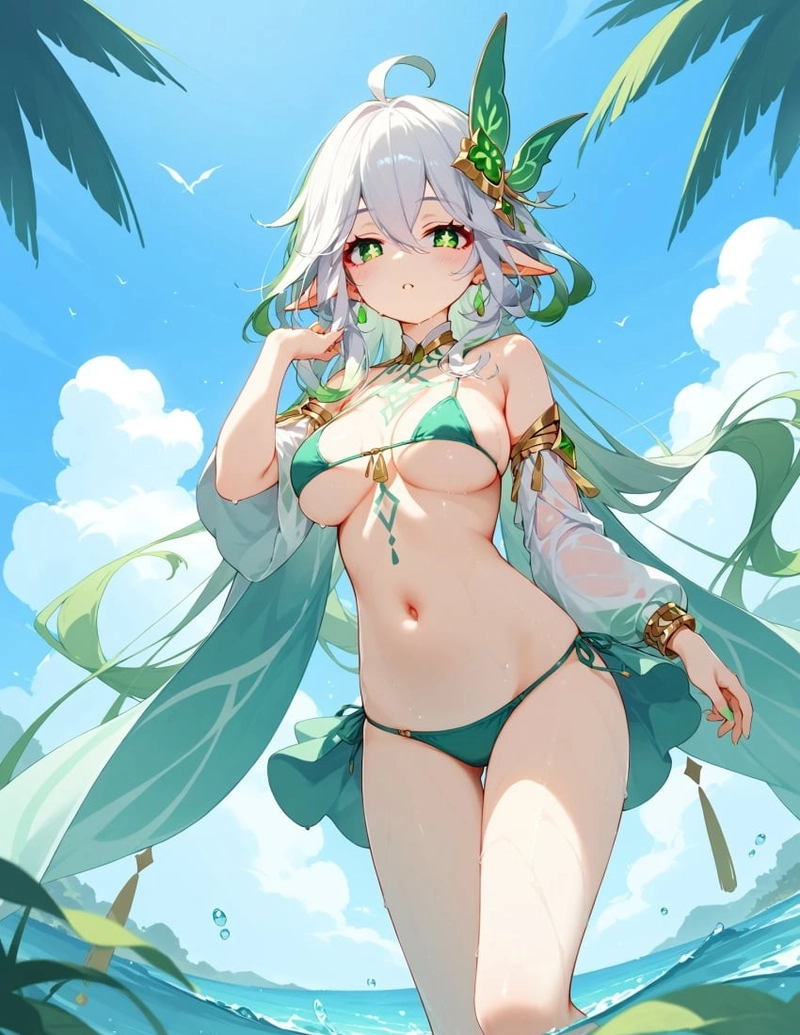 hentai nahida ngoài bờ biển