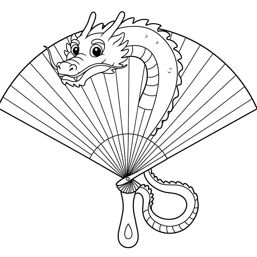 tô màu cái quạt giấy