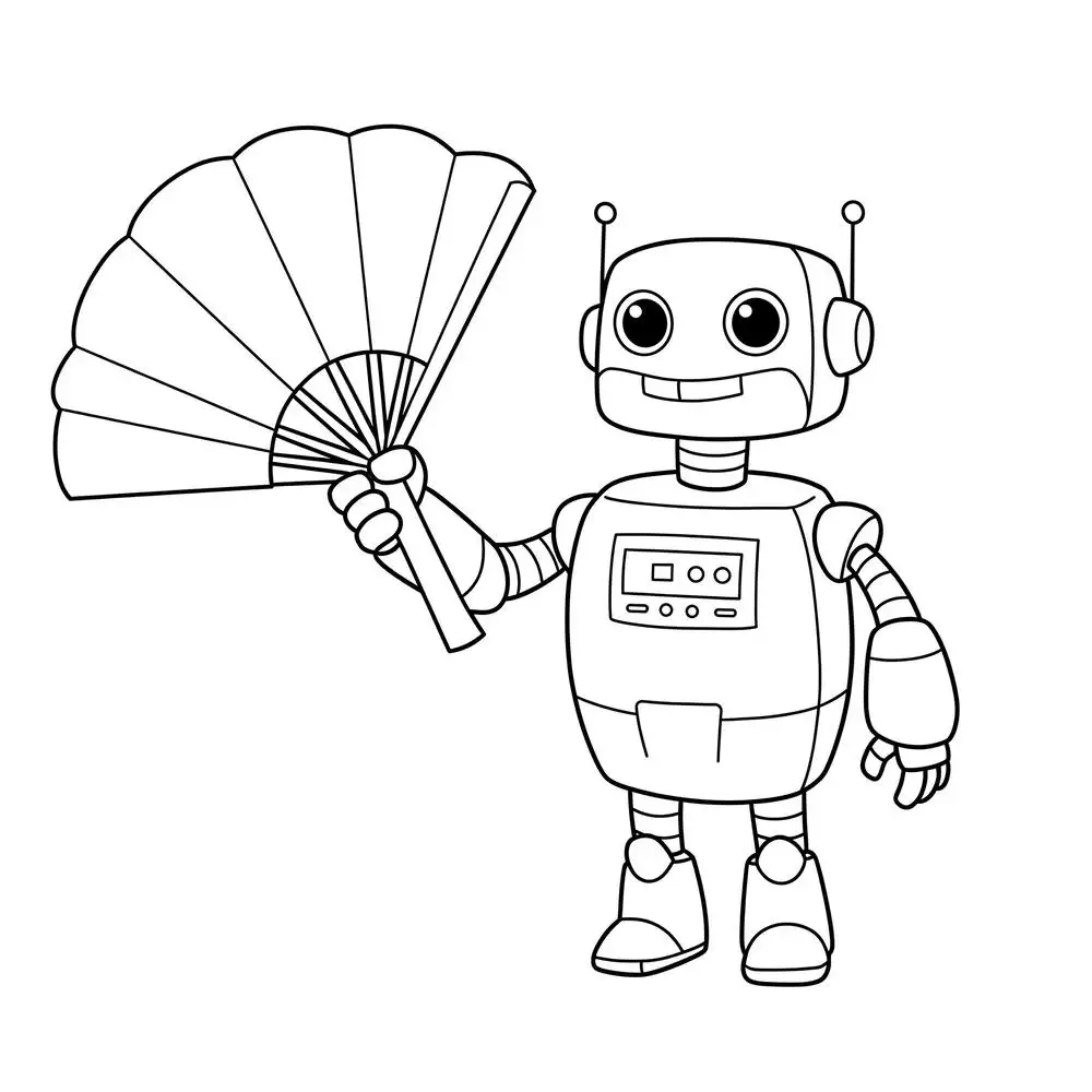 tải hình tô màu đồ vật cái quạt 