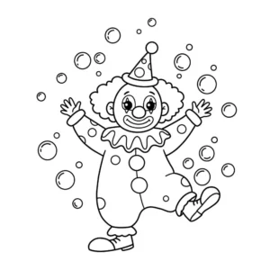 tô màu chú hề với nhiều biểu cảm thú vị