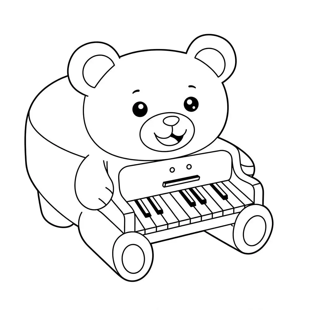 tranh tô màu đàn piano đẹp nhất