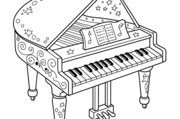 In 99+ tranh tô màu đàn piano đẹp, đơn giản giúp bé sáng tạo