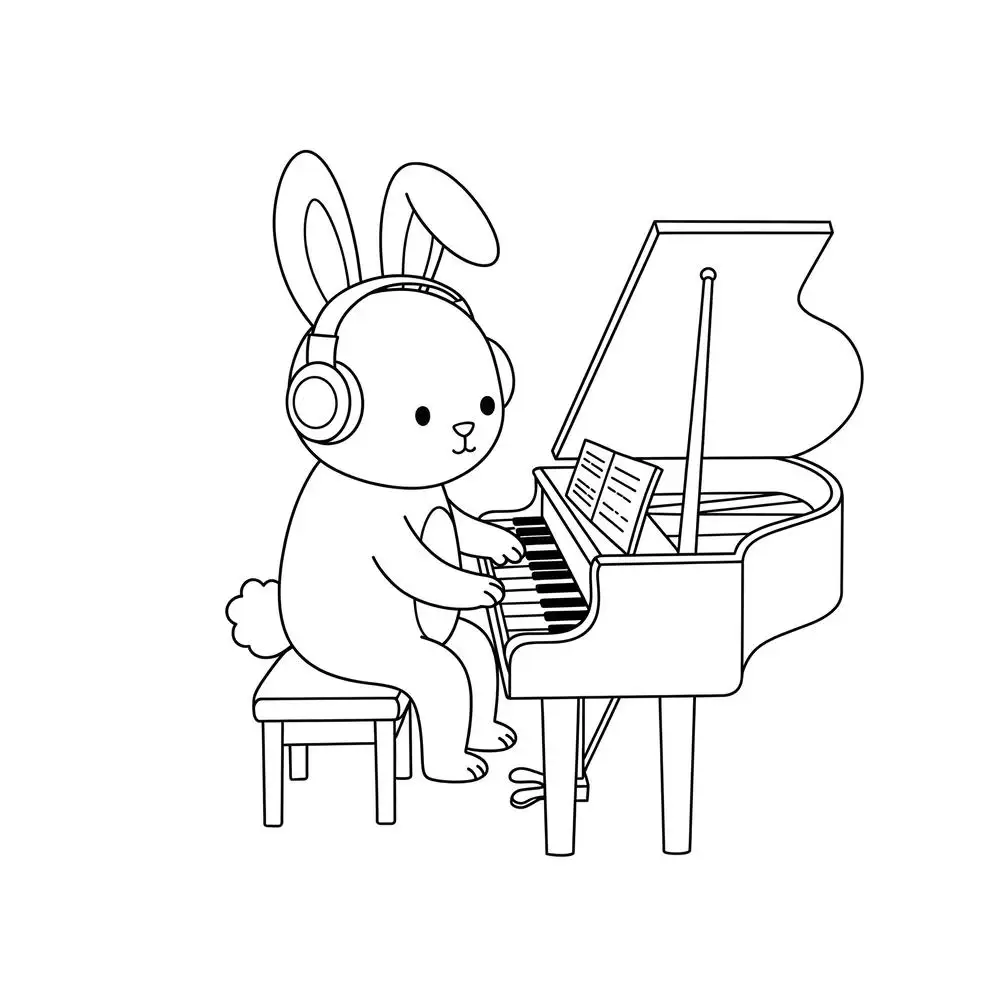 in tranh piano tô màu