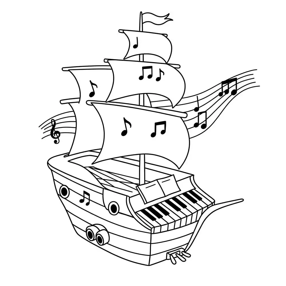tô màu đàn piano sáng tạo