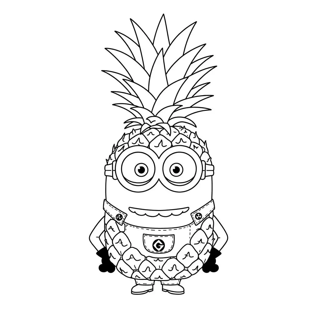 tranh tô màu minion đáng yêu 
