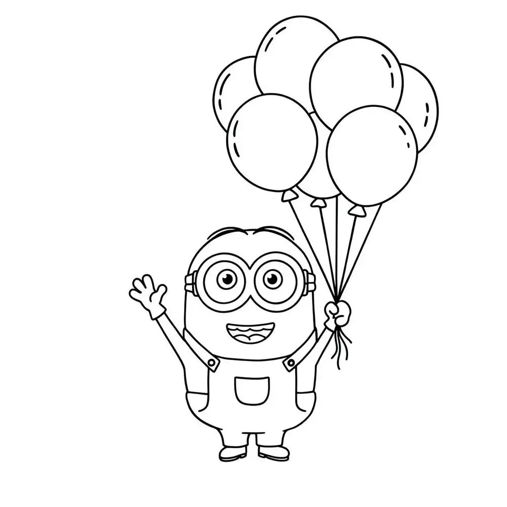 hình tô màu minion rõ nét 
