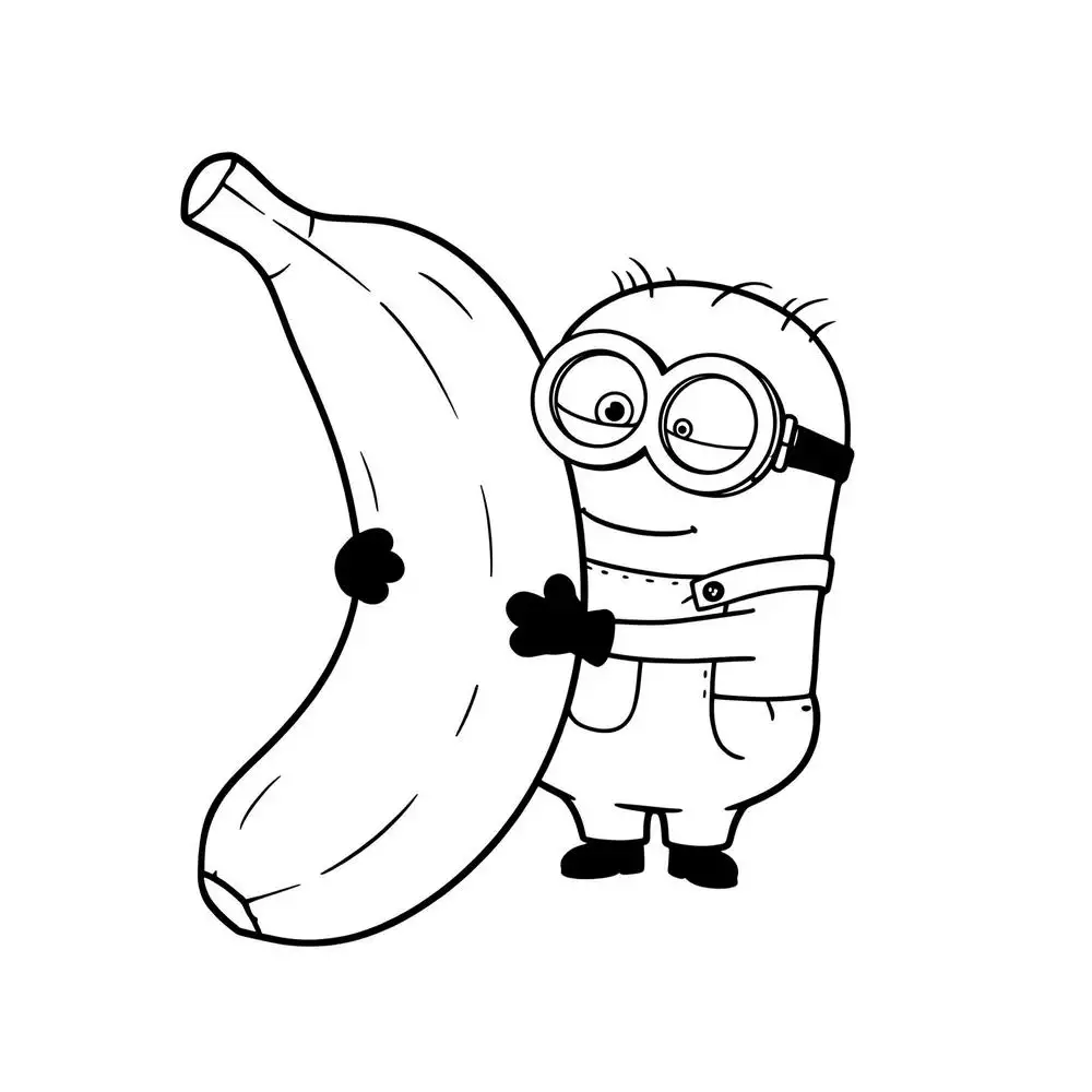 hình tô màu minion cho bé gái 