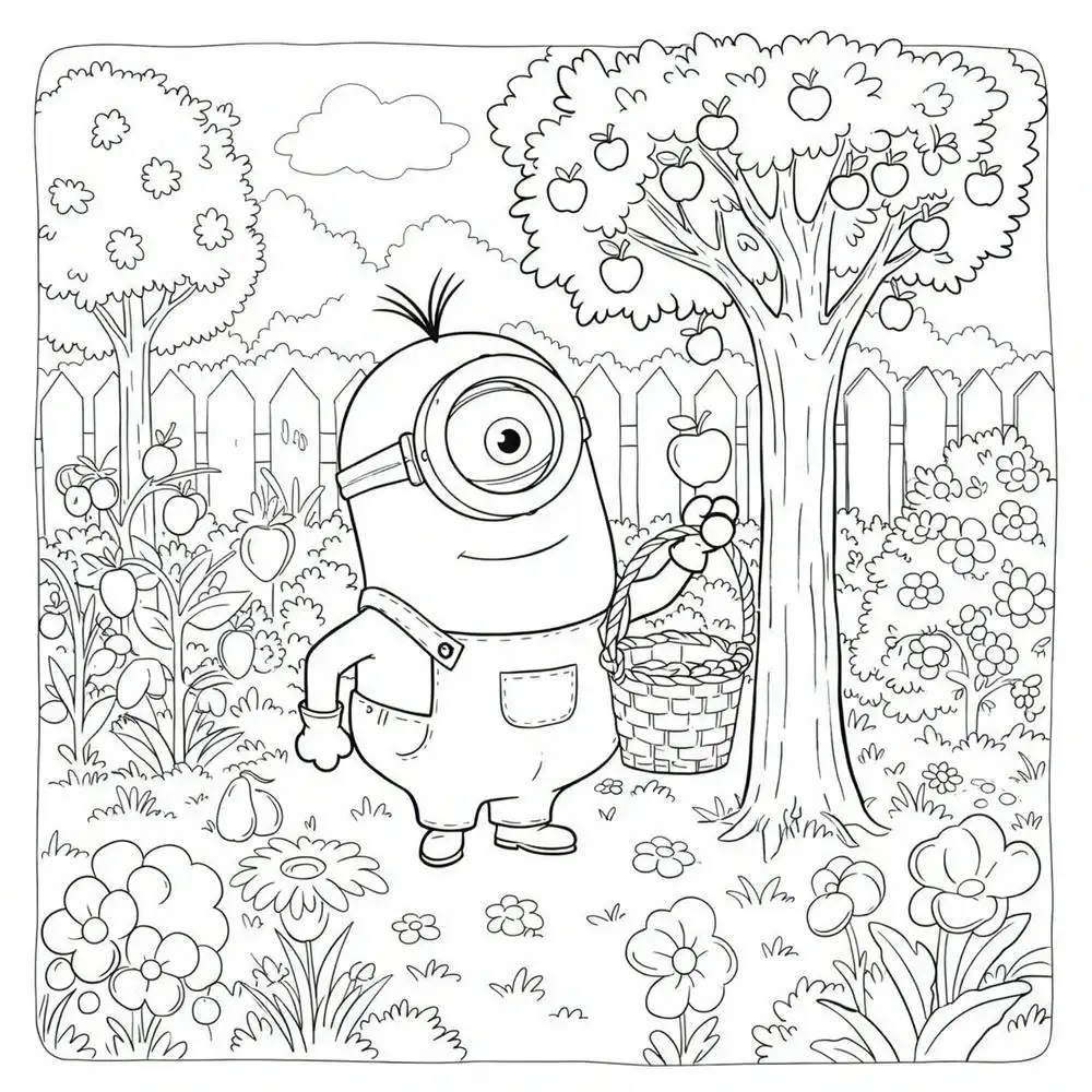 tranh tô màu minion đẹp 