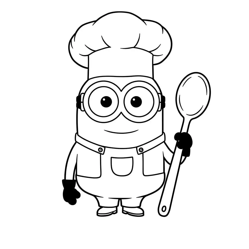 tô màu minion nét đậm 