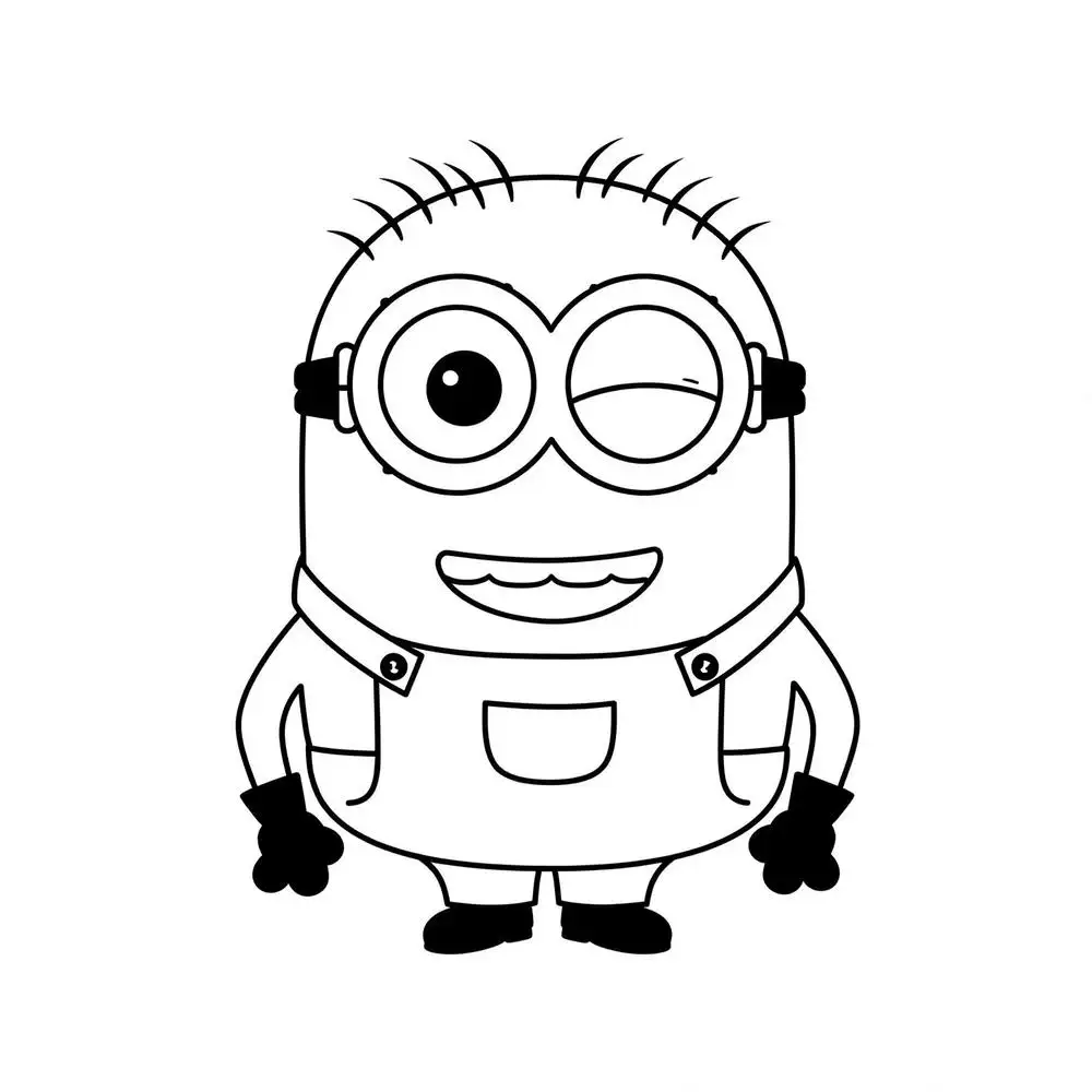 hình tô màu minion sắc nét 