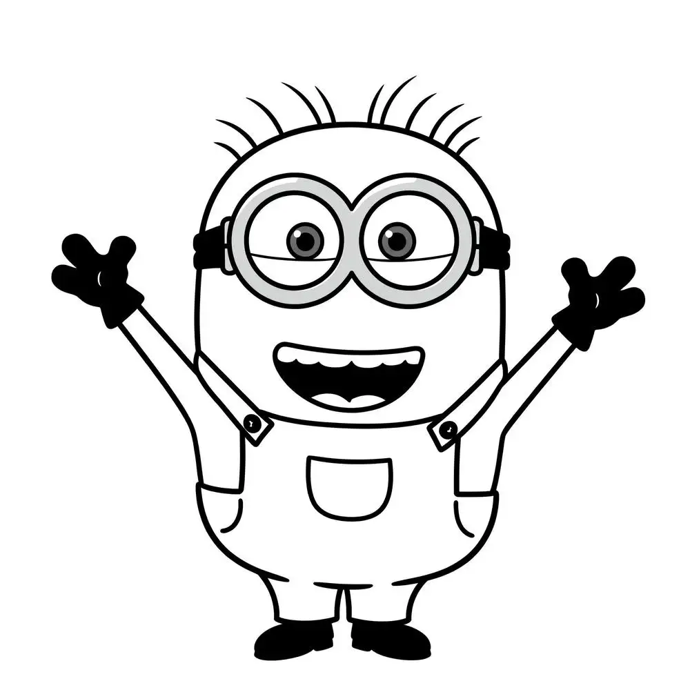 tranh tô màu minion miễn phí 
