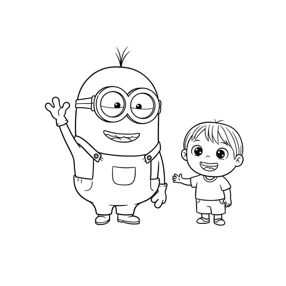 tô màu minion hoạt hình 