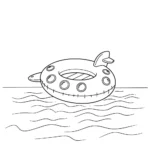 tô màu phao bơi cho bé tập tô