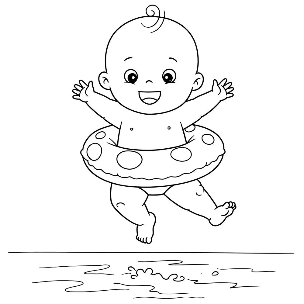 tô màu cái phao cho trẻ sơ sinh