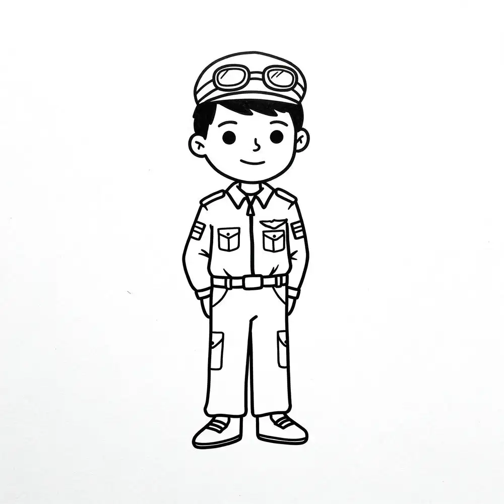tô màu nhân vật ngành hàng không 