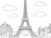 189+ tranh tô màu tháp Eiffel biểu tượng Pháp tuyệt đẹp