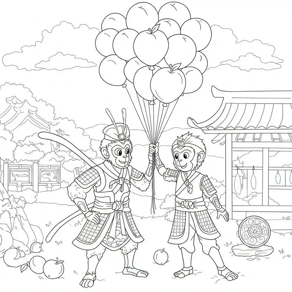 vẽ Tôn Ngộ Không hoạt hình 